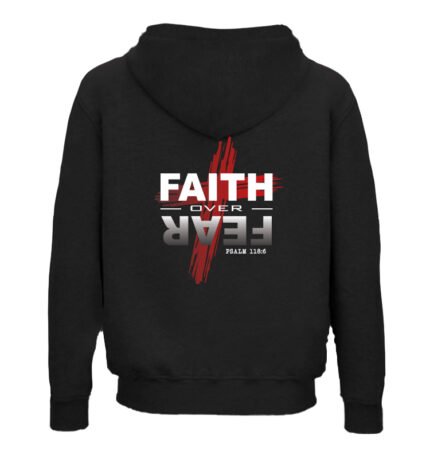 Faith Over Fear Black Hoodie