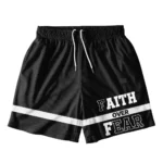 Faith Over Fear Christian Mesh Shorts 2