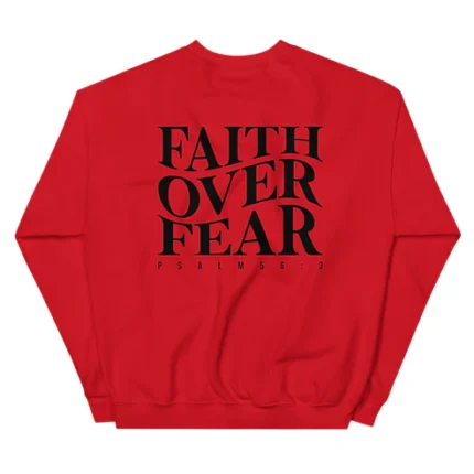 unisex crew neck sweatshirt red back 67ad32a1d2e20
