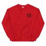 unisex crew neck sweatshirt red front 67ad32a1d105b